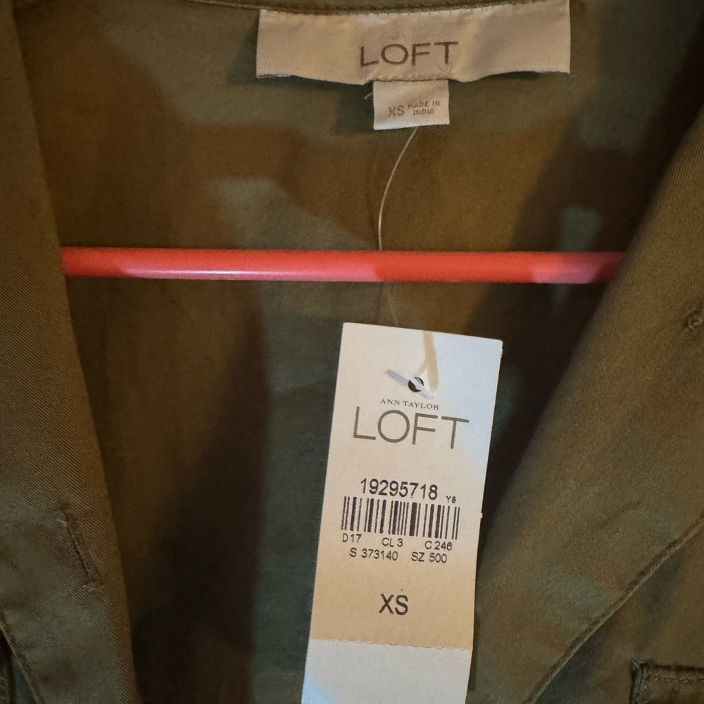 LOFT XS Utility dress chic olive green brand new with tags - Picture 8 of 10